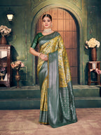 Peach Coral Sequin Saree