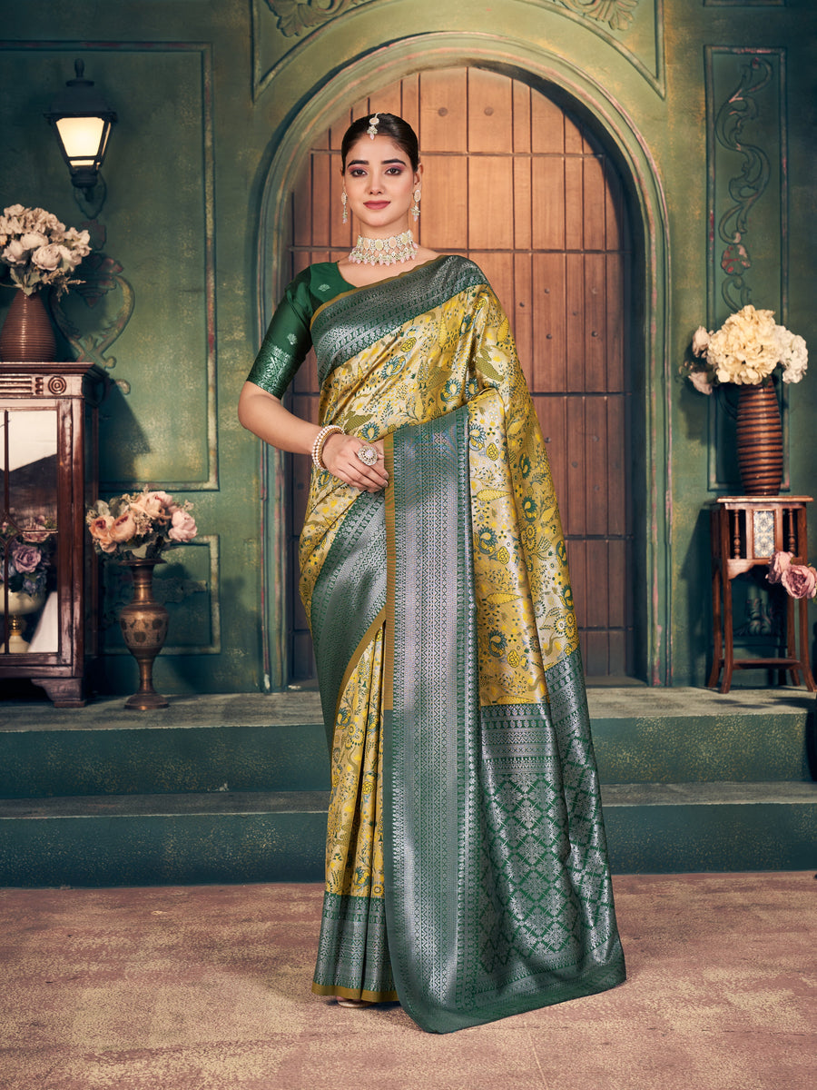 Peach Coral Sequin Saree