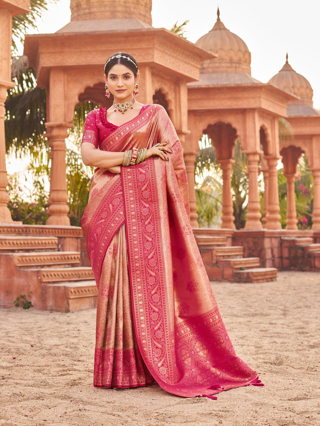 Burgundy Sequin Saree