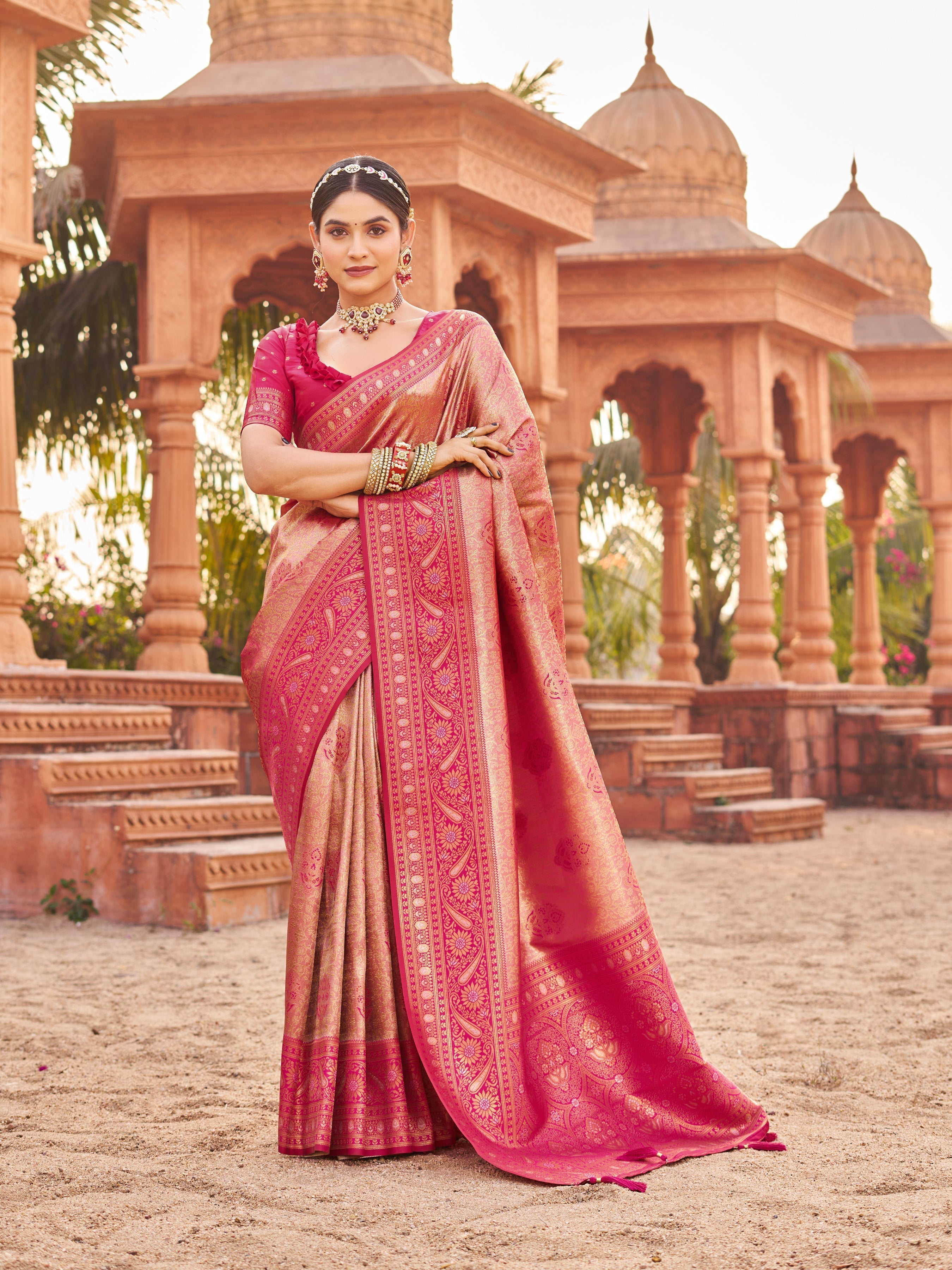 Burgundy Sequin Saree