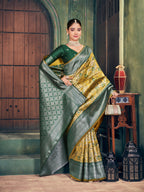 Peach Coral Sequin Saree