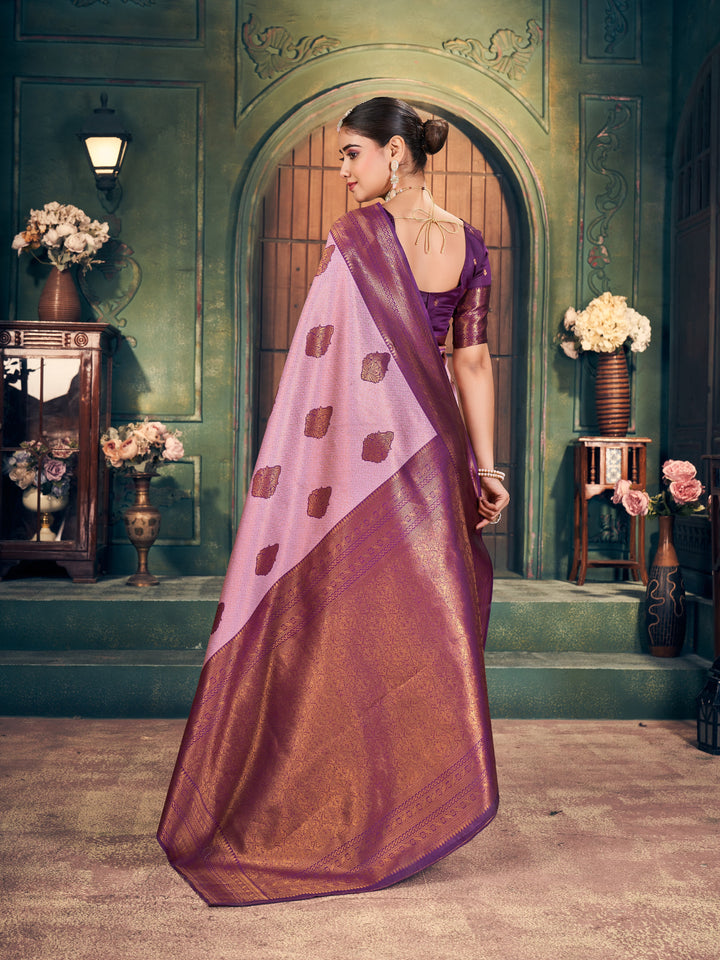 Baby Pink Shimmer Saree