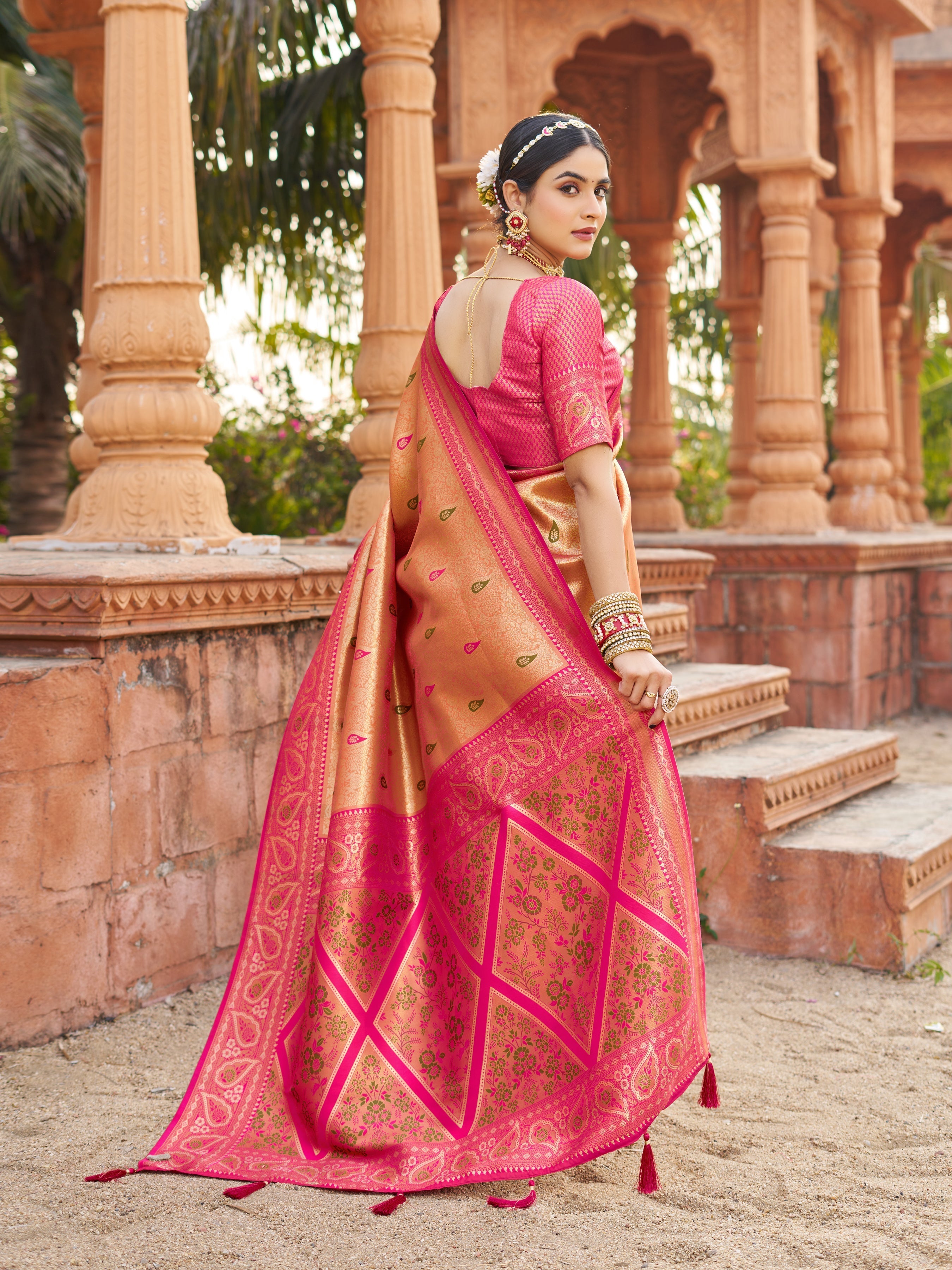 Burgundy Sequin Saree