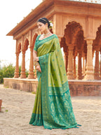 Teal Blue Sequin Saree
