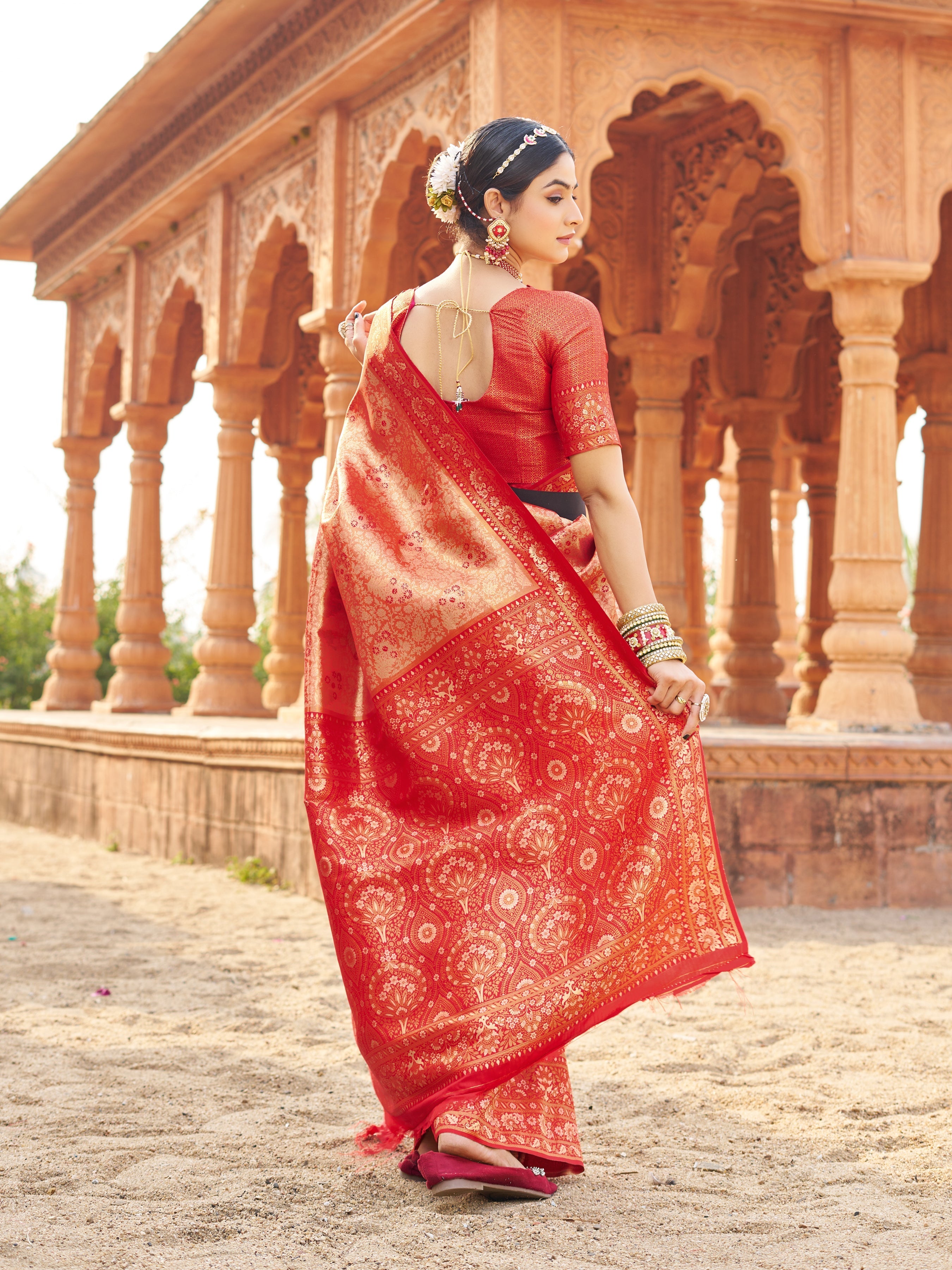 Mauve Sequin Saree