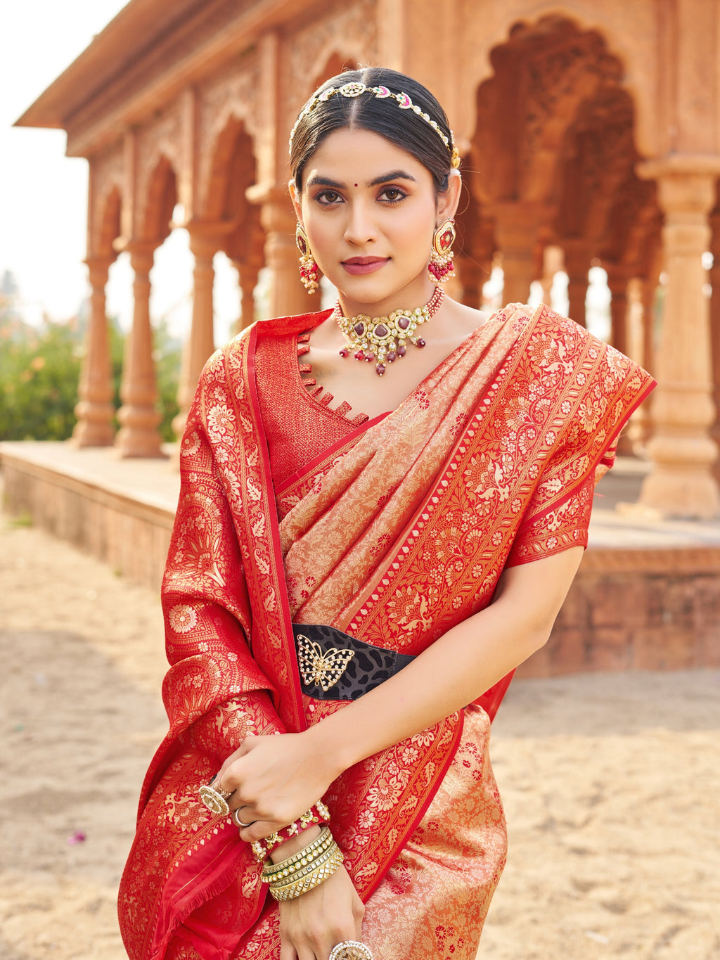 Mauve Sequin Saree