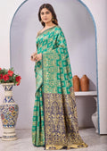 Ocean Green Organza Saree