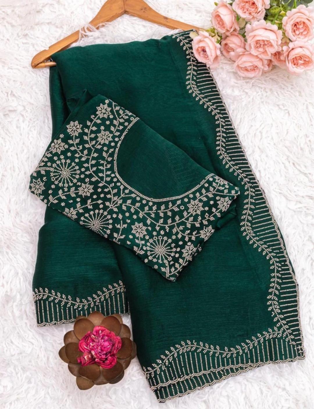 Green Tissue Saree