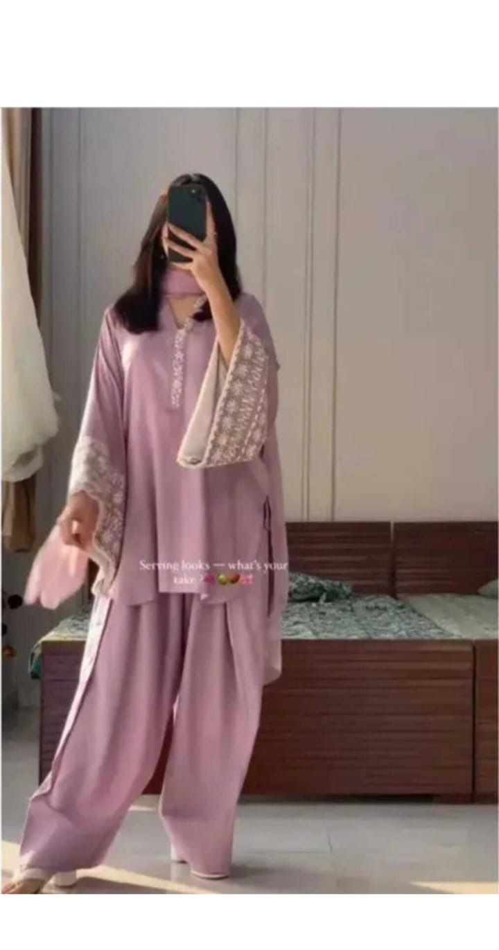 Mauve Palazzo Kurta Set