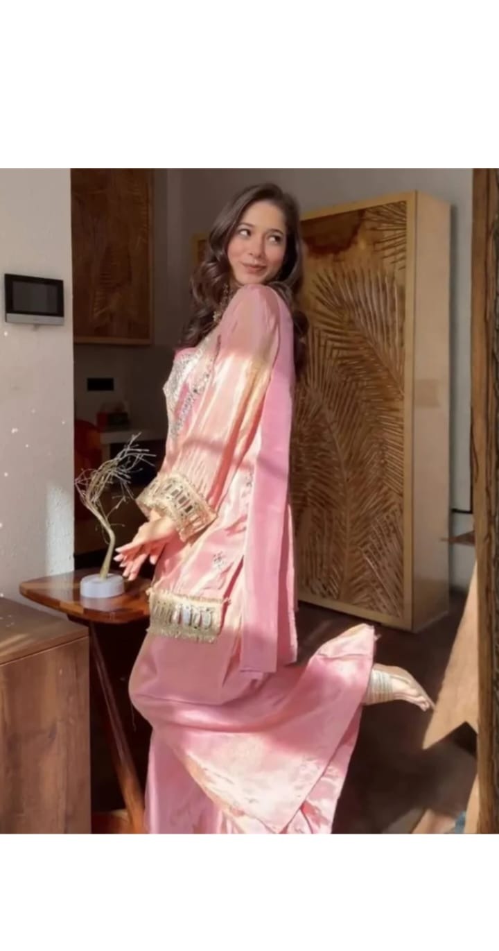 Pink Floral Kurta Set