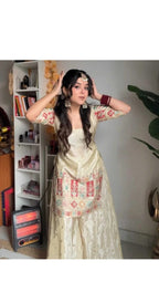 Ivory Floral Palazzo Set
