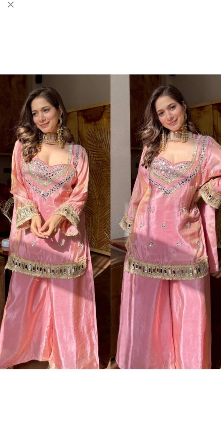 Pink Floral Kurta Set