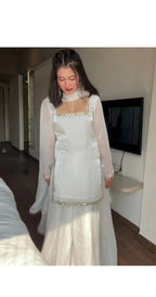 White Layered Kurta Set