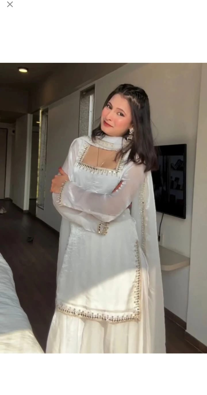 White Layered Kurta Set