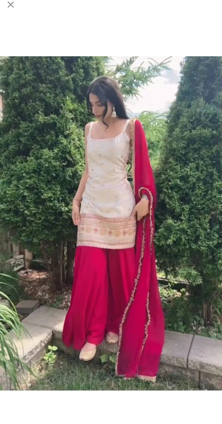 Pink Palazzo Kurta Set