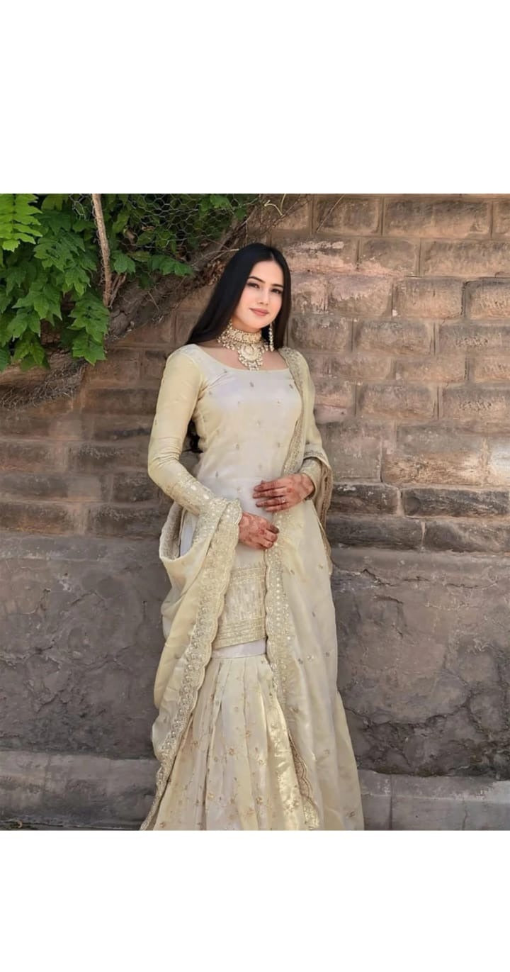 Ivory Flared Kurta Set